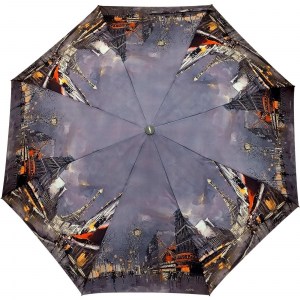 Стильный женский зонт с Парижем, полуавтомат, Rain Brella, арт.190-1