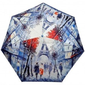 Мини женский зонт с Парижем, Amico, механика, 5 сл.,арт.1314-1