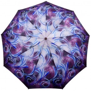 Сиреневый атласный  зонтик, полуавтомат, Amico, арт.072-1