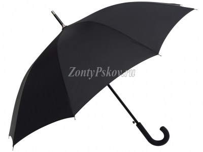 Зонт трость Zicco черный, 10 спиц,  полуавтомат, арт.3135
