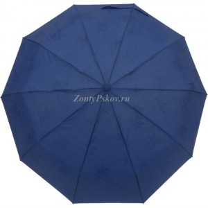 Женский синий зонт, 4 сложения, автомат Frei Regen арт.6070