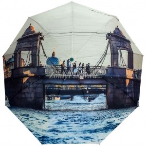 Зонтик с Ломоносовским мостом в Санкт-Петербурге, Amico, автомат, арт.6124-1
