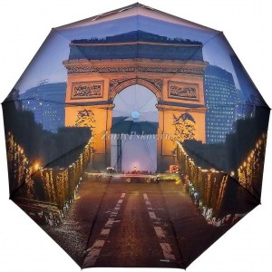 Стильный зонт с Парижем, Amico, полуавтомат, арт. 7109-1