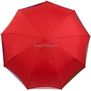 Красный женский зонт, River, полуавтомат, арт.3023-4