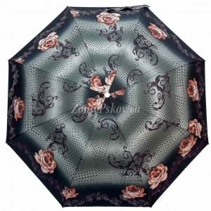 Женский серый зонт-мини, Rain Brella, механика, 5 сл.,арт.135-3