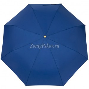 Стильный зонт синего цвета,Три Слона, полуавтомат, 3 сл.,арт.886-2