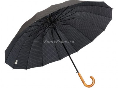 Красивый зонт трость Sponsa клетка, полуавтомат, 16 спицы,арт.17105-4