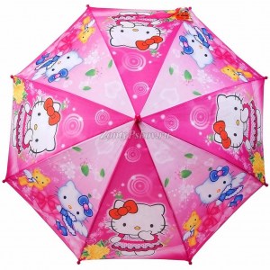 Милый зонт с Хелло Китти, Rainproof, полуавтомат, арт.1222-3