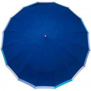 Синий японский зонт Радуга 16 спиц Три Слона, автомат, арт.3161