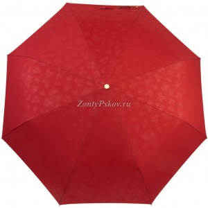 Женский зонт красного цвета, Три Слона женский, полный автомат, 3 сл.,арт.3806-5