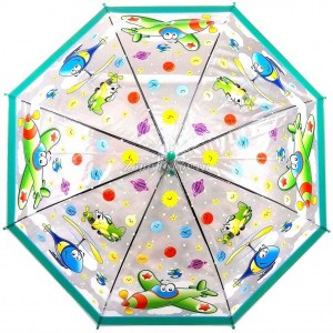 Прозрачный зонт с Самолетами, Umbrellas, полуавтомат, арт.311-3