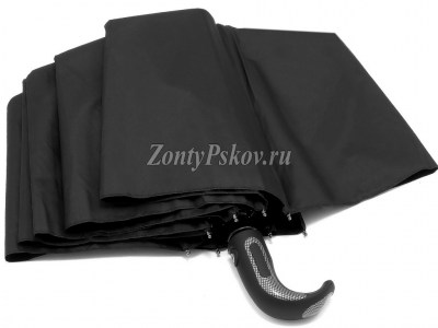 Зонт мужской Popular черный, полный автомат, 3 сл., арт.408