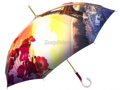 Стильный зонтик трость с Эйфелевой башней, Amico, автомат, арт.4356-2
