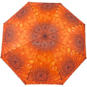 Оранжевый мини зонт с цветами, Monsoon, механика, 5 сл.,арт.8019-4