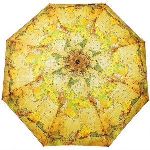 Желтый мини зонт с картой, Monsoon, механика, 5 сл.,арт.8019-6