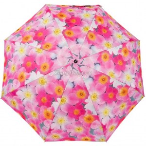 Розовый мини зонт с цветами, Monsoon, механика, 5 сл.,арт.8019-7
