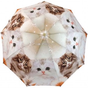 Стильный зонт с котами Popular, полуавтомат, арт. 1236-4