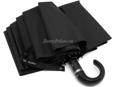 Зонт Три Слона черный, полный автомат, 10 спиц, 3 сл.,арт.510