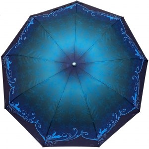 Синий женский зонт, полуавтомат, Zicco, арт.2305-4
