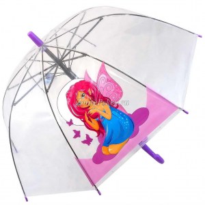 Зонт детский прозрачный с феей, Zicco, полуавтомат, арт.1564-4